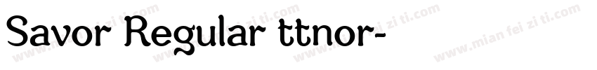 Savor Regular ttnor字体转换